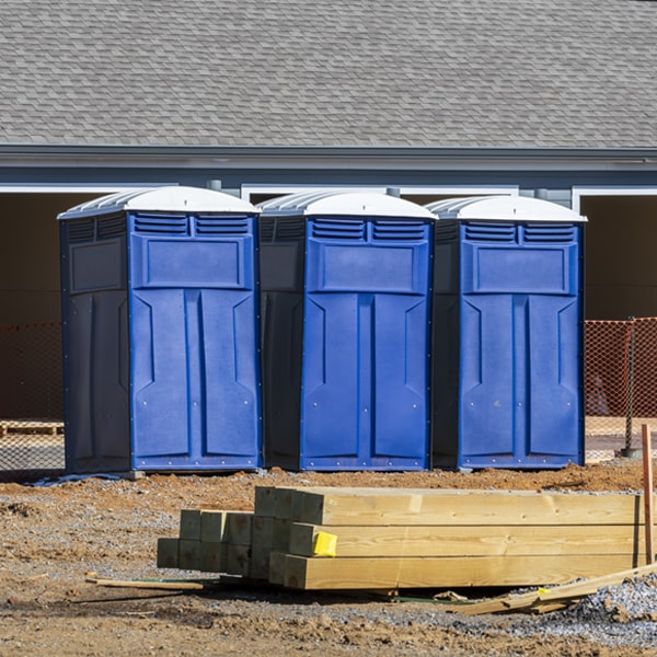 what is the maximum capacity for a single portable restroom in Flora